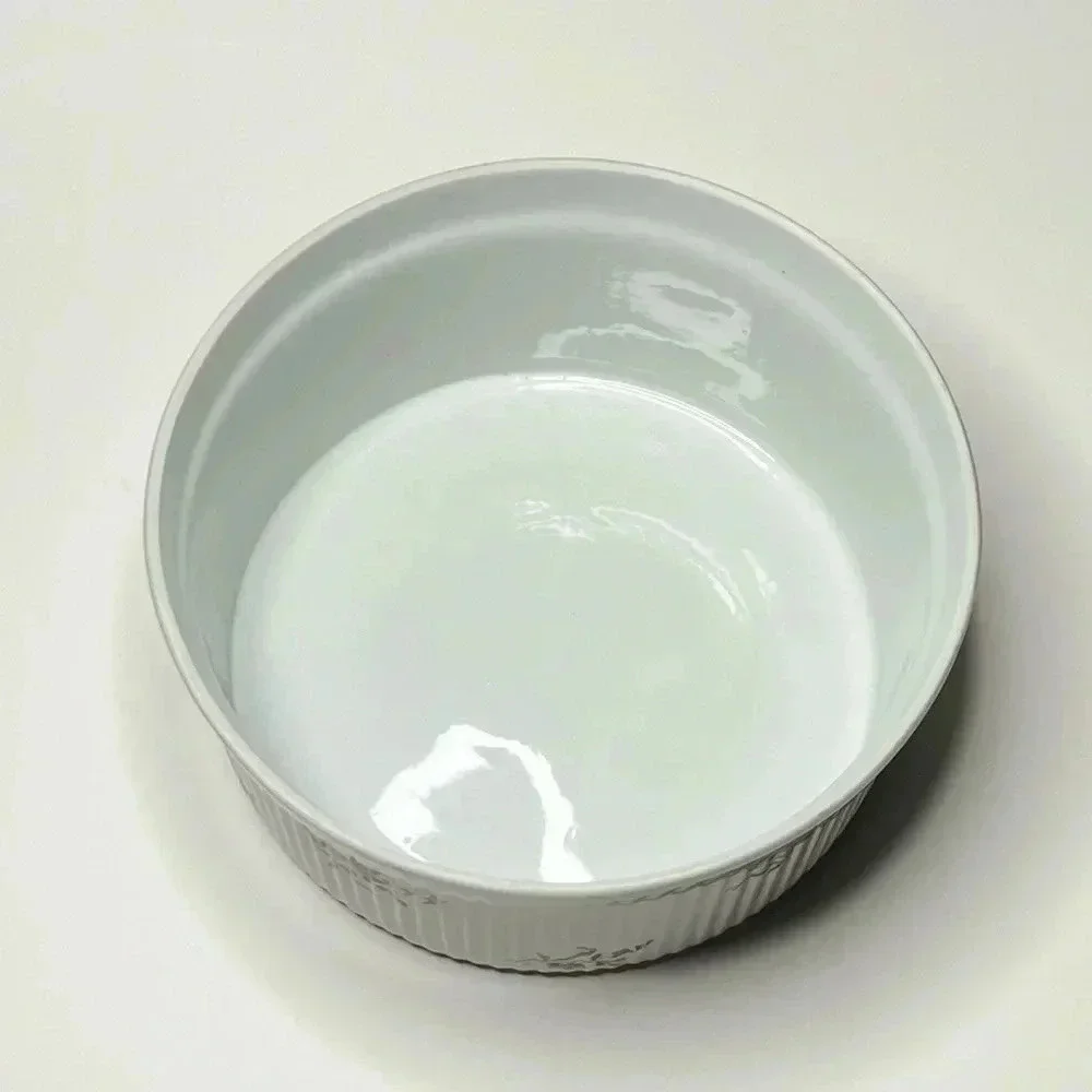 BIA Cordon Bleu Floral Casserole Dish Porcelain Soufflé Baking Pan Bowl